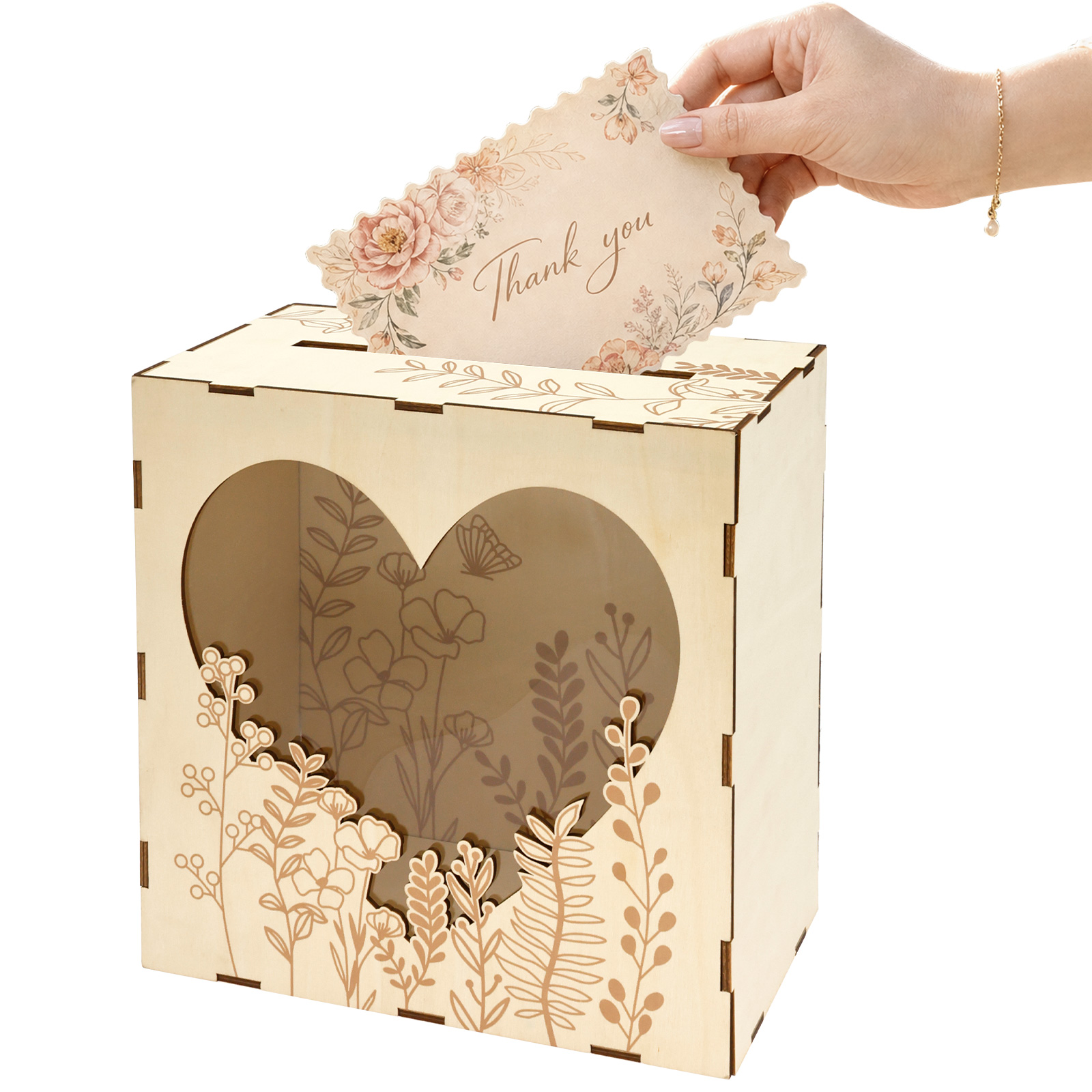 Wedding Card Box - Деревянная коробка для свадебных открыток с