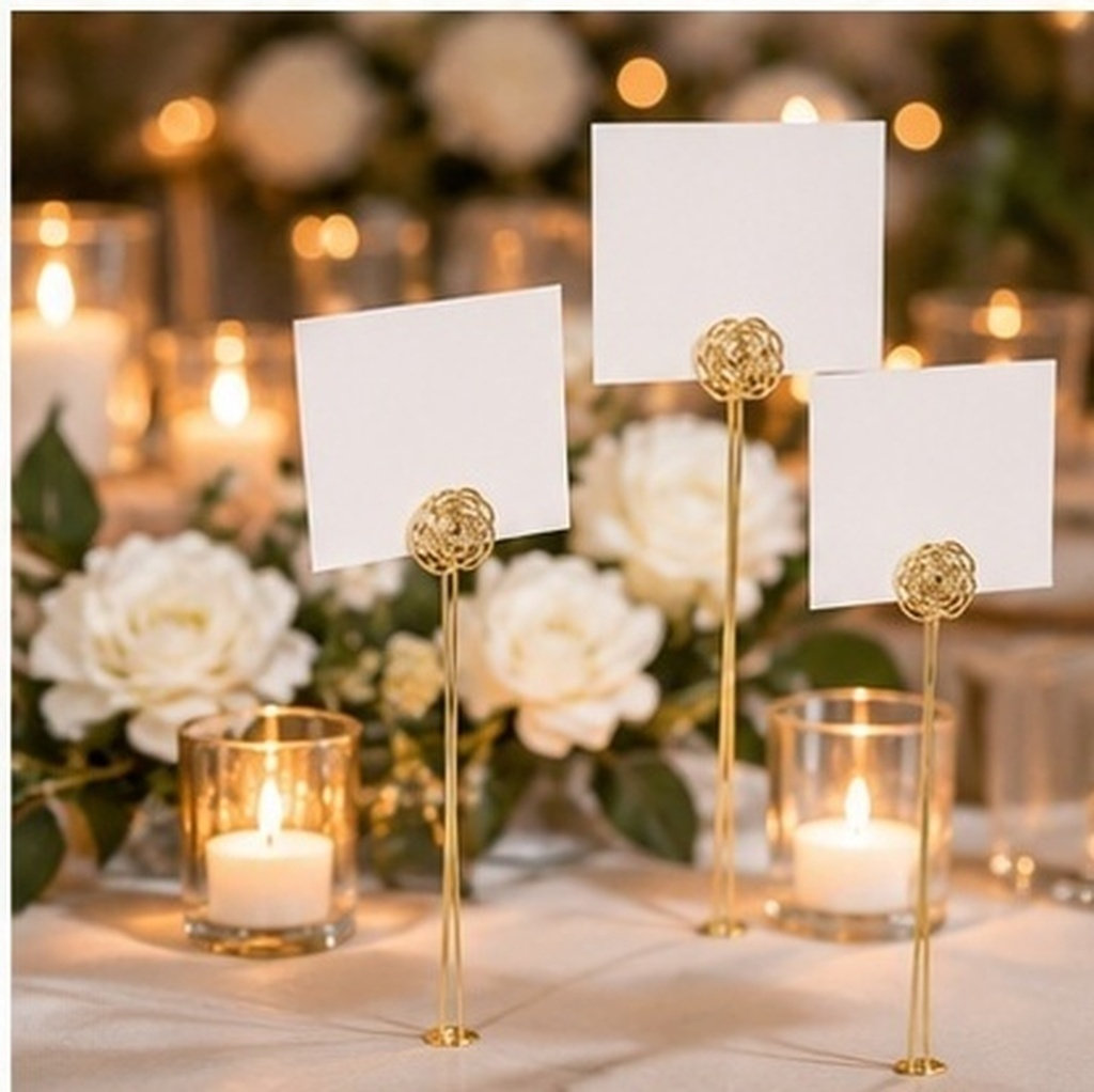 Table Number Gold - 30 шт. Элегантные золотые держатели для