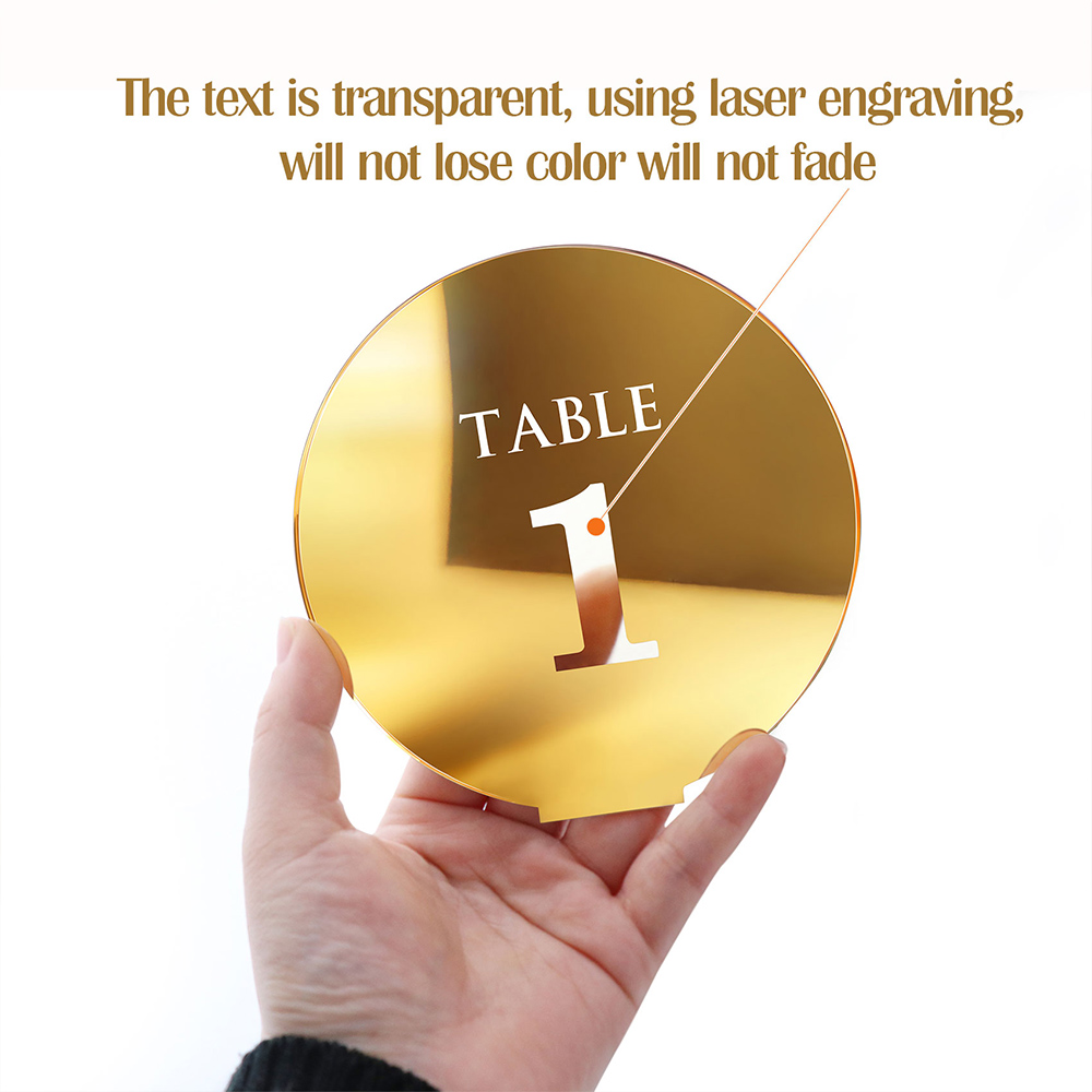 Акриловый фон для свадьбы, дня – обзор и цена Table Number Gold