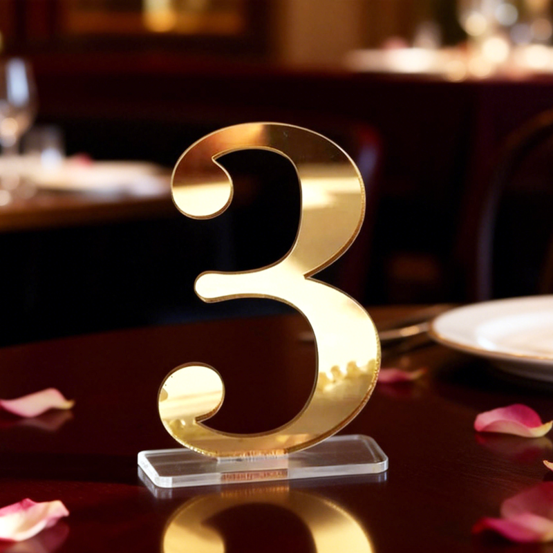 Номерки для свадебных столов с – обзор и цена Table Number Gold