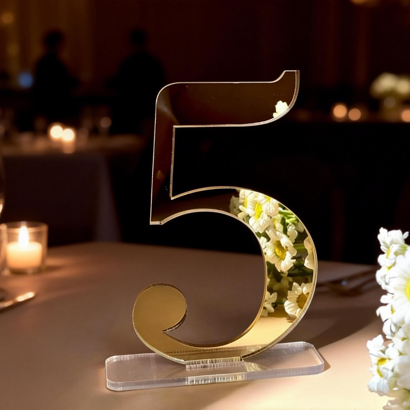 Номерки для свадебных столов с – обзор и цена Table Number Gold