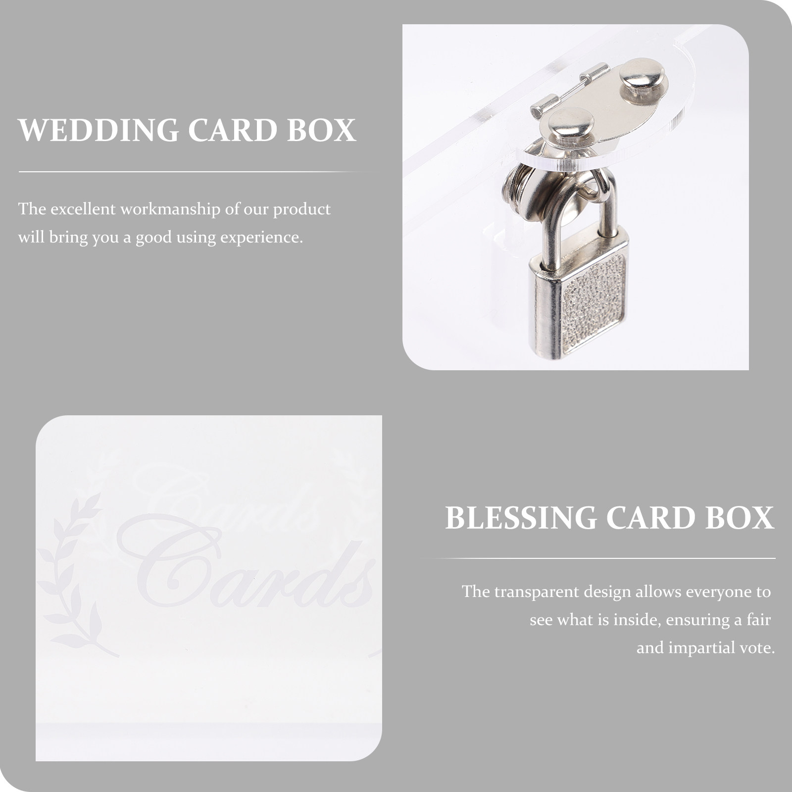 Прозрачная акриловая коробка д – обзор и цена Wedding Card Box